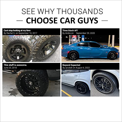 CAR GUYS Tire Shine Spray | The Perfect Shine | Durable and User Friendly Tire Dressing | Long Lasting UV Protection | 18 Oz Kit with Applicator Pad