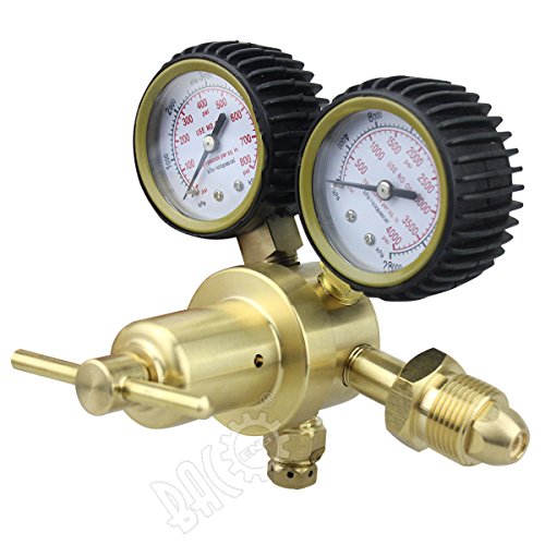 BACOENG Nitrogen Regulator with 0-800 PSI Delivery Pressure, Inlet Connection and 1/4-Inch Male Flare Outlet Connection