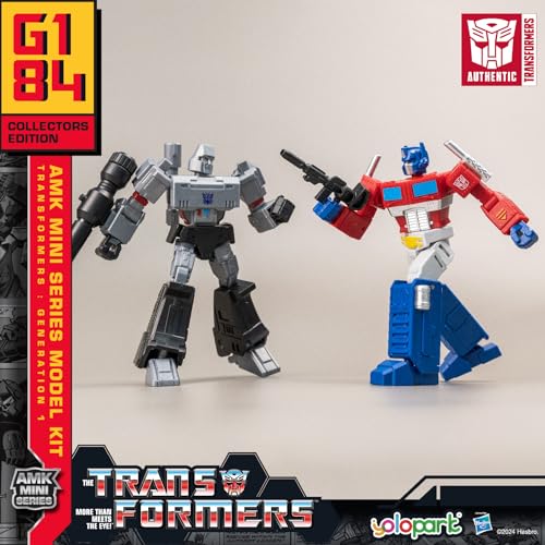YOLOPARK Optimus Prime and Megatron Transformer Toy 2-Pack, AMK Mini Series Transformers G1 Action Figures,4.72 Inch Highly Articulated Autobot and Decepticon Easter Toys for Kids Age 8+,No Converting