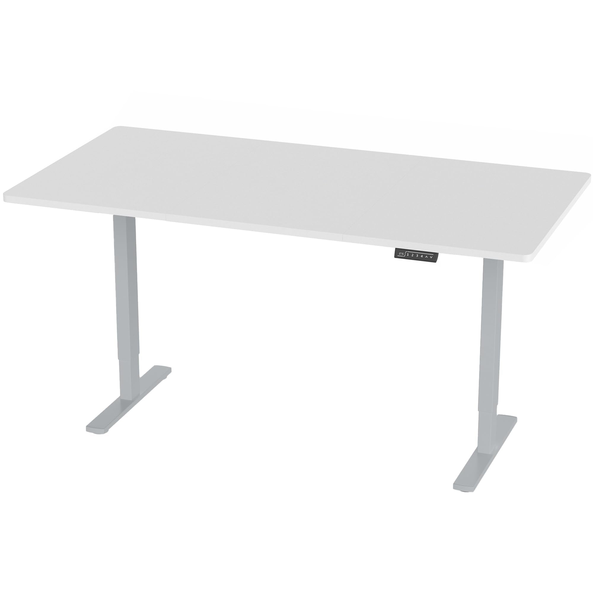 VIVO Electric 71 x 30 in Standing Desk, Memory Height Adjustment, 1B Series, White Top Gray Frame, DESK-KIT-1G7W