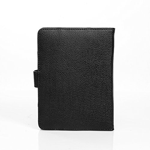 Book Style Litch Pu Leather Case Cover for 6" ebook Reader Case Cover for Sony/kobo/Pocketbook/Nook/tolino 6inch ebook Reader (Black)