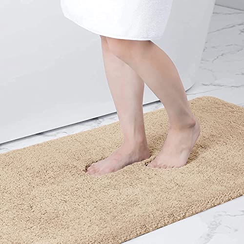 Buganda Microfiber Bathroom Rugs Runner (59 x 24, Steel Blue) Shaggy Soft and Absorbent, Non Slip, Thick Plush, Machine Washable Bath Mat and Bath Rugs for Bathroom