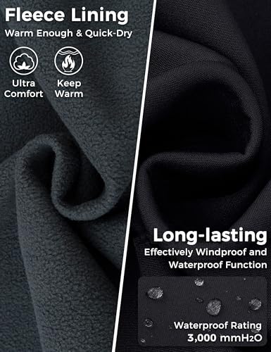 wantdo Unisex Waterproof Swim Parka Cover Up Fleece Parka Jacket Charcoal Gray S