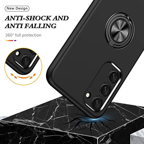 Galaxy S23 Plus Case for Samsung Galaxy S23 Plus Case Military Grade Shockproof Built-in Ring Holder Kickstand Car Mount Armor Heavy Duty Protective Case for Galaxy S23+ Plus Phone Case (Black)
