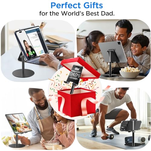 AICase Gifts for Dad, Birthday Christmas Fathers Day Presents for Dad from Daughter and Son, Cool Worlds Best Dads Ideas Stand for iPad/iPhone/Phone