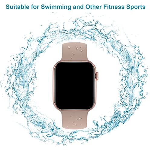 Arctime 4 Pack Silicone Bands Compatible with Apple Watch Band 38mm 40mm 41mm 42mm 44mm 45mm 49mm, Soft Sport Breathable Strap Replacement Wristbands for iWatch Ultra Series 9 8 SE 7 6 5 4 3 2 1