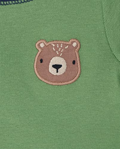 The Children's Place Baby and Newborn Short Sleeve Cotton Variety Pack Bodysuits, Camper 5-Pack, UPTO7LBS