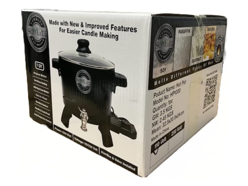 Wax Melter for Candle Making, Holds Approximately 7 Qts Or 14 Lbs of Melted Wax, Wax Melter Has Easy Pour Valve, by Soylite Candles