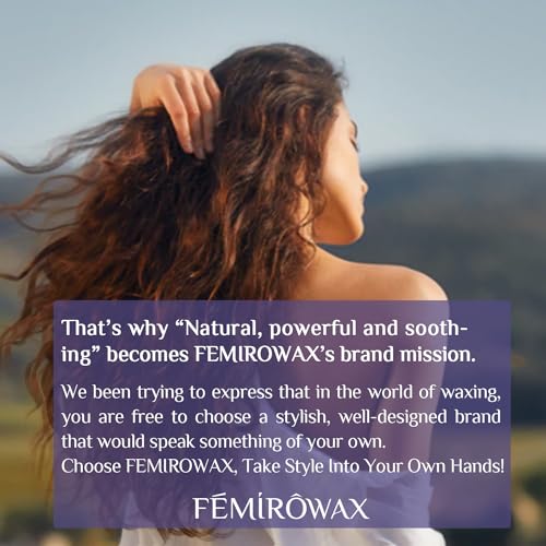 FEMIROWAX Wax Beads, 1lb Hard Wax Beans for Hair Removal Sensitive Skin with Chamomile Formula Waxing Beads for Full Body Brazilian Bikini Face Eyebrow at Home Wax Refill for Women Men