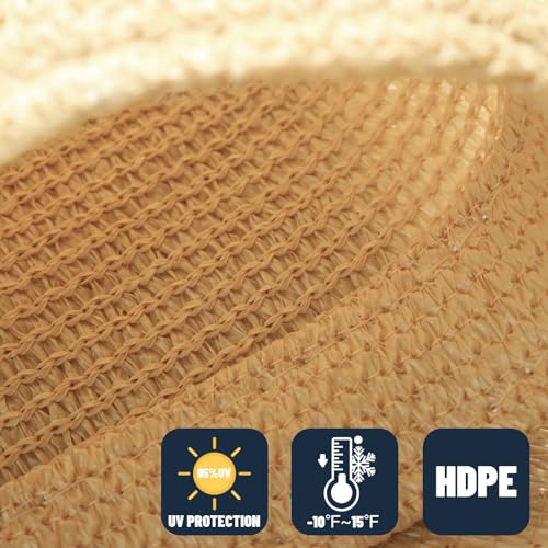 SUNNY GUARD Sun Shade Sail 13' x 20' Rectangle Terra UV Block Sunshade for Backyard Yard Deck Patio Garden Outdoor Activities and Facility(We Make Custom Size)