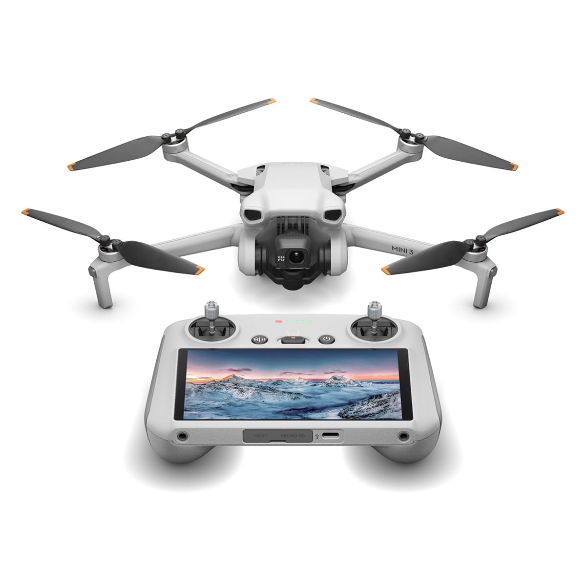 DJI Mini 3 (DJI RC), Lightweight 3x Mechanical Gimbal Drones with Camera for Adults 4K, 38-min Flight Time, up to 32800ft (10km) Video Transmission, Vertical Shooting, GPS Auto Return Integrated