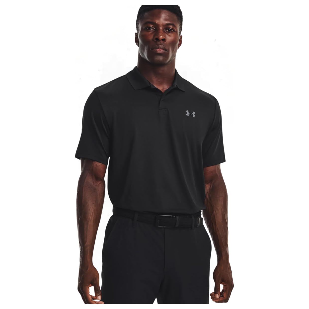 Under Armour Men's Performance 3.0 Polo, (001) Black / / Pitch Gray, Large