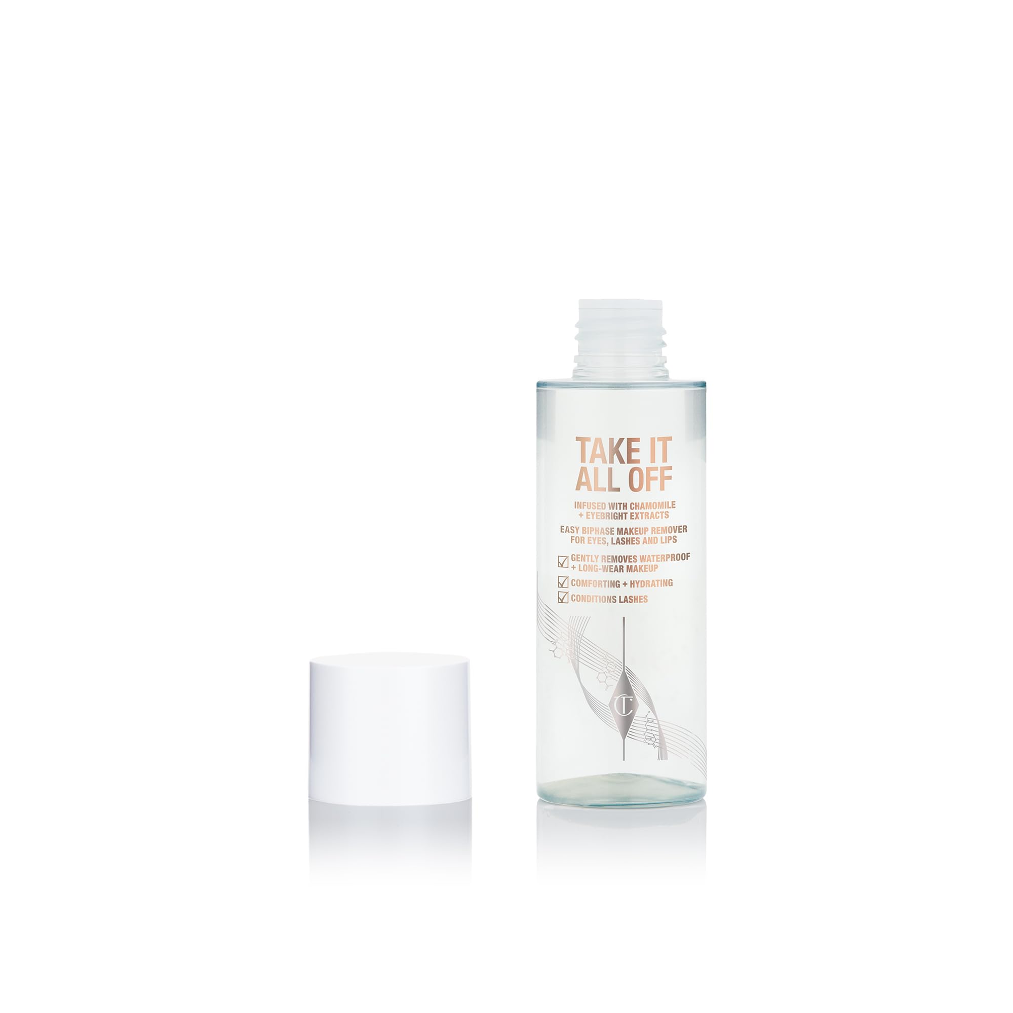 Charlotte Tilbury Take It All Off Makeup Remover - Bi-Phase Cleansing Oil Makeup Remover Enriched with Soothing Camomile to Condition Lashes & Lips - Removes Waterproof Formulas (120ml)