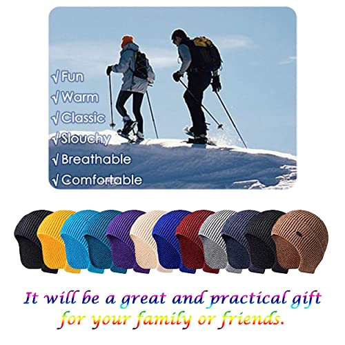HiRui Knit Beanie Winter Hats Ear Covers for Men Women Kids-Warm Daily Headwear (Beige)