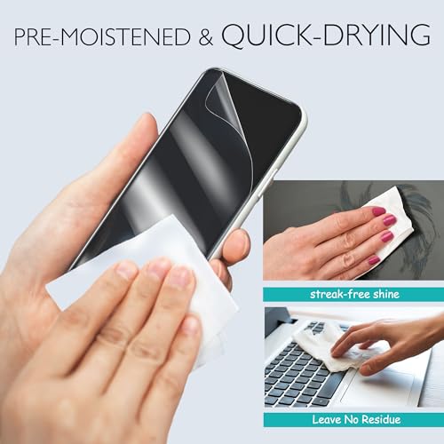 iDuster Screen Cleaner Wipes for Lens - 100 Counts Premoistened Eyeglasses Cleaning Wipes, Streak-Free Screen Wipes for iPad, Phone, Car, TV, Computer, Laptop, Eye Glasses