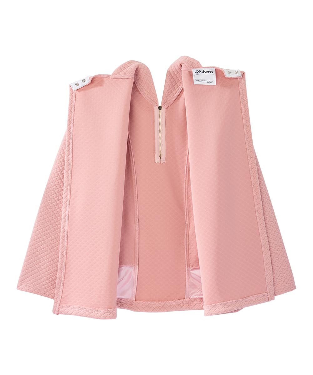 Women’s Easy Dressing Open Back Adaptive Half Zip Tracksuit Top - Pink LGE