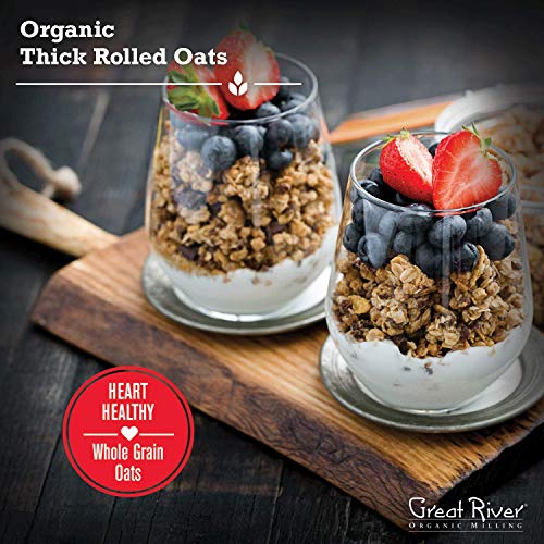 Great River Organic Milling, Oatmeal, Quick Rolled Oats, Organic, 50-Pounds (Pack of 1)
