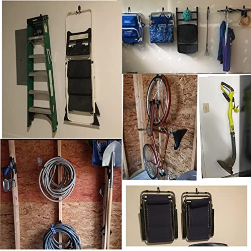 Heevir Garage Storage Utility Hooks - 2.8 Inch Wall Mount Hanging Hook, Tool Organizer, Heavy Duty Double Hook