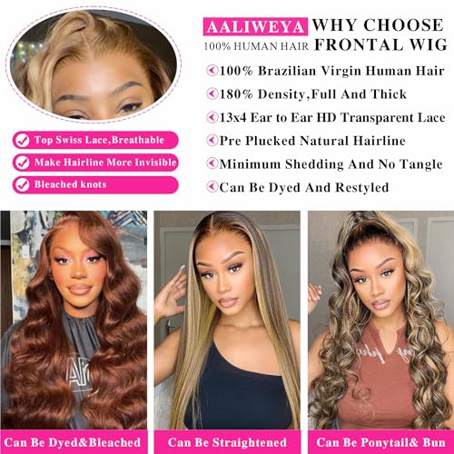 Aaliweya Body Wave Glueless Wear and Go Wigs Human Hair 5x5 Pre Plucked Pre Cut Real Human Hair Wigs 5x5 Hd Lace Closure Wigs Human Hair 180 Density Natural Black Color 28inch