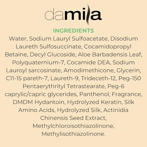 Damila Salt & Sulfate Free Shampoo & Conditioner for Keratin and Color Treated Hair - Professional Keratin Value Pack for Damaged, Frizzy, Curly, Dry & Thin Hair - Shampoo Sin Sal (4.0 Fl Oz)