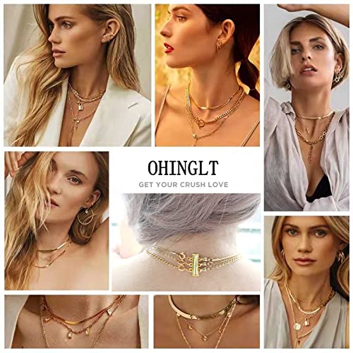OHINGLT Necklace Layering Clasps Magnetic Slide Lock Clasp Necklace Connector Multi Strands Slide Tube Clasps