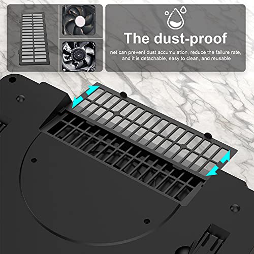 IETS GT500 Powerful Turbo-Fan (4200 RPM) Laptop Cooling Pad with Infinitely Variable Speed,Seal Foam for Rapid Cooling Gaming Laptop,Dust Filter for Protect Laptop,13-17.3inch Laptop Cooler