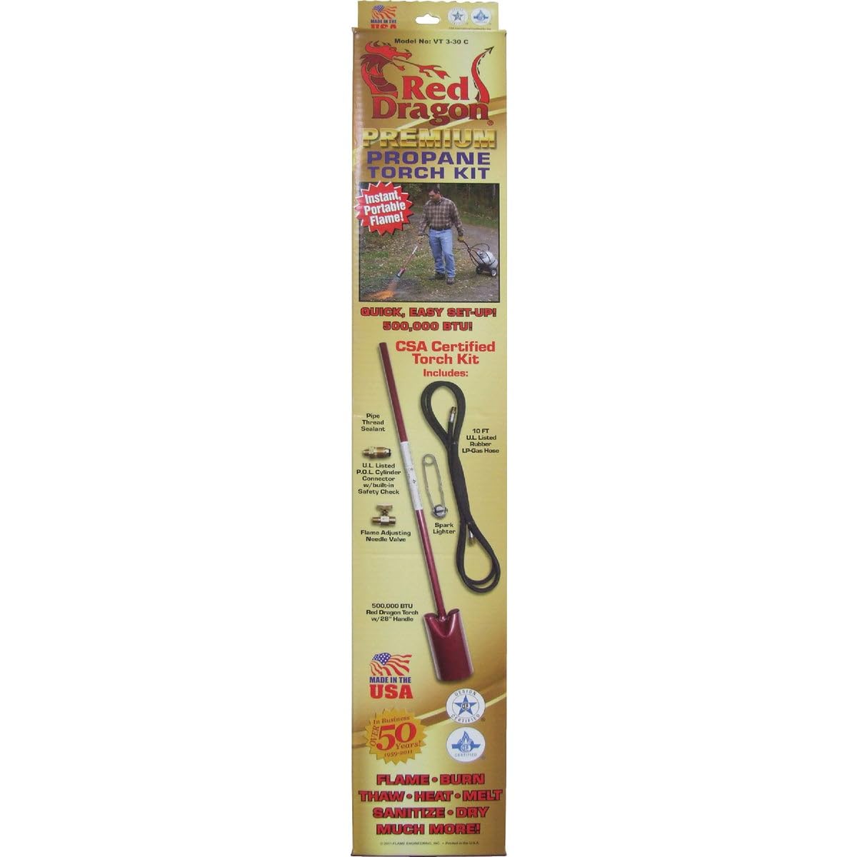 Red Dragon VT 3-30 C 500,000 BTU Heavy Duty Propane Vapor Torch Kit