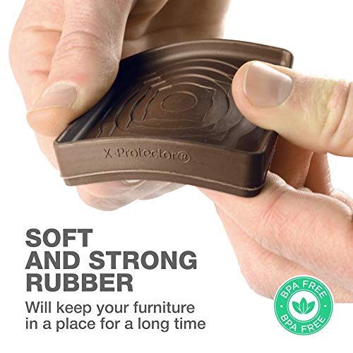 Furniture Cups X-PROTECTOR – 2.5" Caster Cups 8 PCS – Round Furniture Coasters – Ideal Bed Stoppers – Non Skid Furniture Pads with a Perfect Design – Rubber Furniture Pads - Protect Any Flooring!