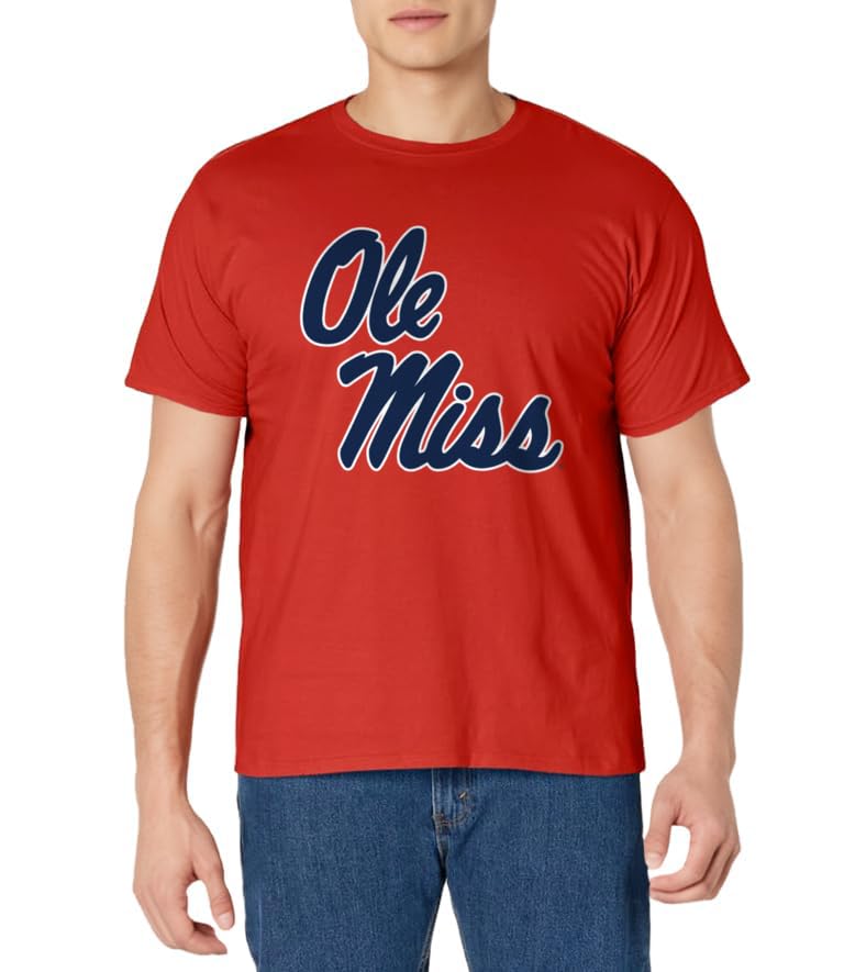 Mississippi Ole Miss Rebels Icon Red Officially Licensed T-Shirt