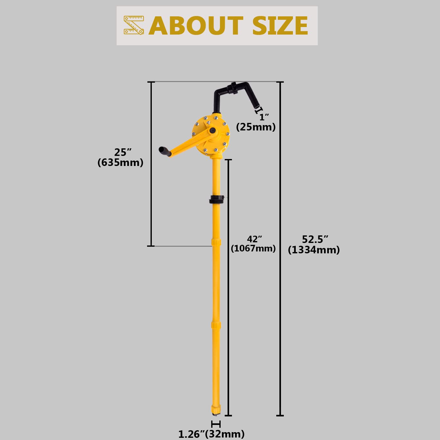 TOPWAY Polypropylene Hand Rotary Drum Barrel Pump For Chemicals