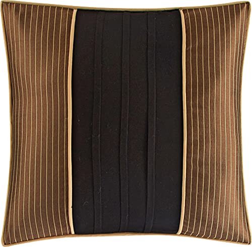 Stratford Park Black/Gold Comforter Set Queen Size, 7 Piece, Bedding Comforters & Sets, Pillow Shams Bedskirt, Jacquard Bedding Set, All Season