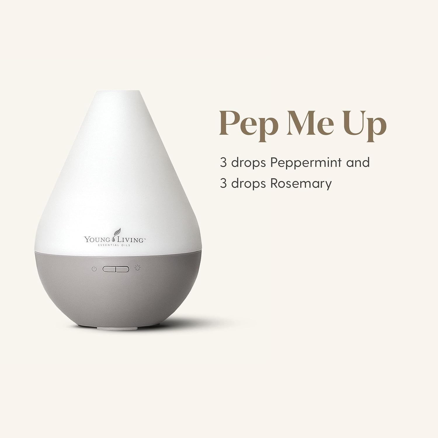 Young Living Dewdrop Diffuser | Ultrasonic Humidifier, Atomizer, and Essential Oil Vaporizer | 10-Hour Runtime | Adjustable High or Low Settings | Ideal for Home, Office, or Spa Ambiance