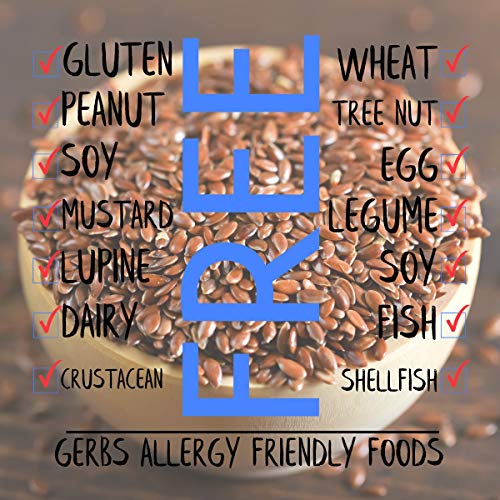 GERBS Raw Brown Flax Seeds 2 LBS. Premium Grade | Freshly Harvested & Packaged in Resealable Bulk Bag | Non-GMO, Keto & Paleo Cleared |High in omega-3 fatty acids & Fiber| Gluten Peanut Free