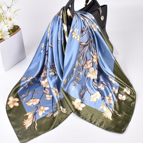 EIysee 35 Inches Silk Head Scarf-Satin Hair Scarves Silk Bandana Scarf Headscarf Silk for Women's Fashion Scarves (Paisley - Red)