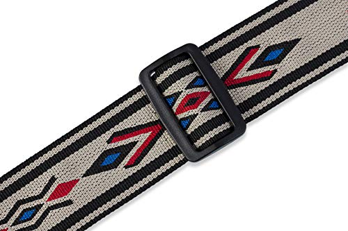 Levy's Leathers 2" Polypropylene/Jacquard Weave Guitar Strap with Leather Ends (MSSN80-MLT)