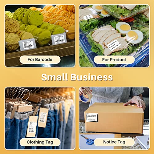 Phomemo M120 Label Maker- Barcode Printer Bluetooth Thermal Label Machine 2 Inch 50mm for Retail, QR Code, Small Business, Compatible with Android, iOS & PC, Black