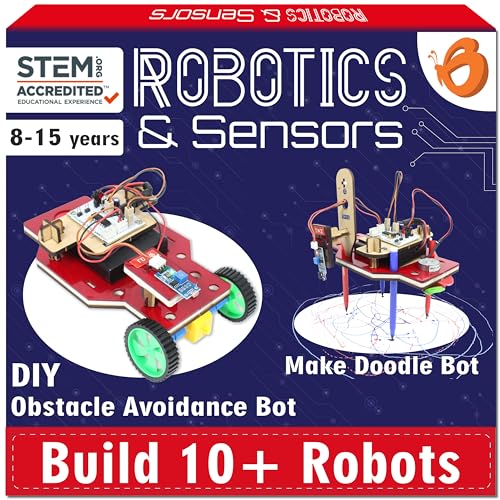 ButterflyEdufields 10in1 STEM Robotics Kit for Kids Ages 8-10-12 | DIY Electronics Engineering Sensors Toy | Science Kits for Kids Age 8-10-12 Years Boys and Girls | Best Educational Birthday Gift