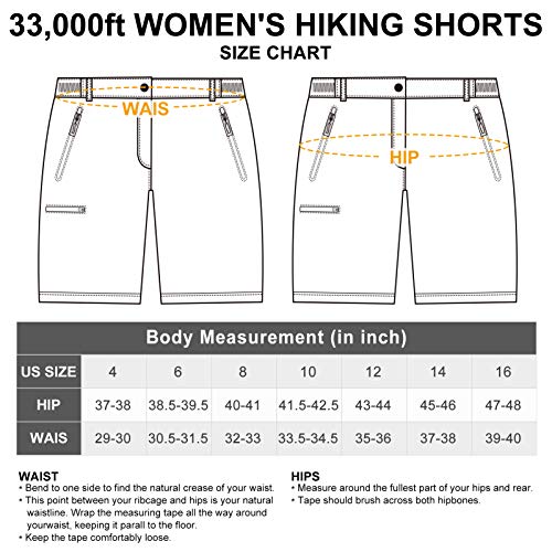 33,000ft Womens Golf Shorts Quick Dry Shorts for Women 5 Inch Inseam Ladies Shorts Stretch Packable Hiking Casual Shorts with 4 Pockets Fossil