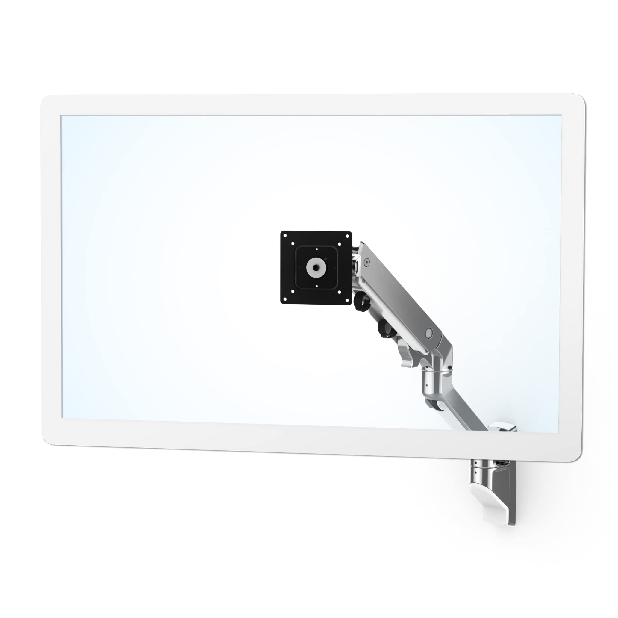 Ergotron – HX Single Ultrawide Monitor Arm, VESA Wall Mount – for Monitors Up to 49 Inches, 20 to 42 lbs, Less Than 8 Inch Display Depth – Standard Pivot, Polished Aluminum