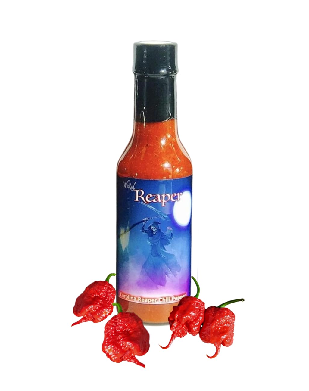Wicked Reaper Carolina Reaper Hot Sauce + Whole Dried Reaper Peppers Gift Set
