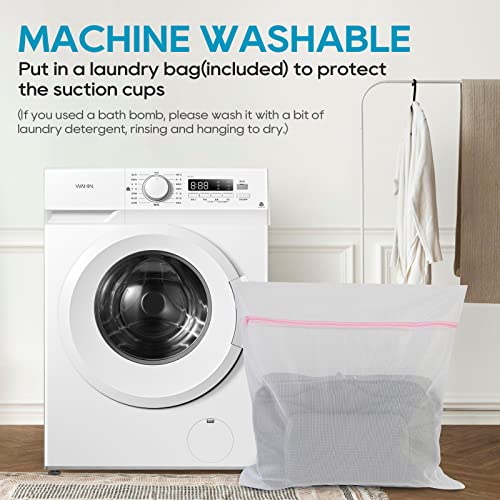 Full Body Bath Pillow, Bath Pillows for tub with Mesh Washing Bag & 21 Non-Slip Suction Cups, Spa Bathtub Pillow for Head Neck Shoulder and Back Support - 5D Air Mesh & Quick Drying | Blue