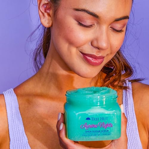 Tree Hut Raspberry Fizz Shea Sugar Scrub | Exfoliating Body Scrub Removes Dead, Dry Skin for a Soft & Hydrated Feel | Nourishing Essential Body Care | 18 fl oz.