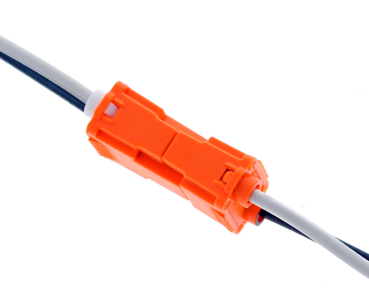 IDEAL Electrical 30-352J Luminaries Disconnect Power Plug 2 Wire, Orange, (150-Pack)