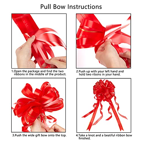 Gift Bows for Gift Wrapping Large Pull Bows for Gift Baskets Stick On Holiday Wedding Wrapping Bows for Boxes B8-Light Blue-30pcs