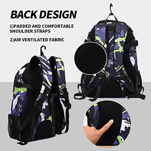 wpole Sports Baseball&Softball Bat Bag For Youth|Adults, Baseball Equipment Backpack Bag with Shoe Compartment,Fence Hook,Holds Bat, Helmet, Glove