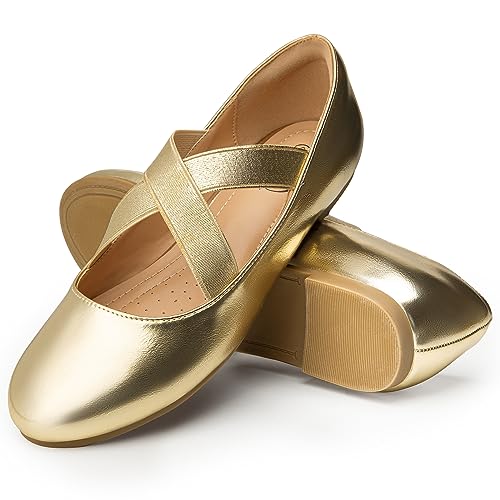 Trary Ballet Flats for Women, Ballet Shoes, Women Ballet Flats with Arch Support, Wide Width Women's Flats, Black Flats with Ankle Strap, Round Toe Mary Jane Shoes Women, Ballet Flats, Strappy Flats