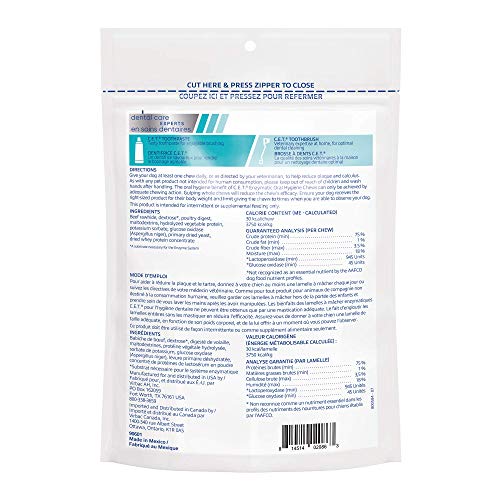 Virbac C.E.T. Enzymatic Oral Hygiene Chews for Dogs Beef 8.4 Ounces