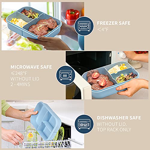 MISS BIG® Bento Box,Bento Box for Kids,Lunch Box Kids,Ideal Leakproof Kids Lunch Box,Lunch Containers No BPAs and Chemical Dyes,M/W,D/W & Fridge Safe(1150ml Blue)