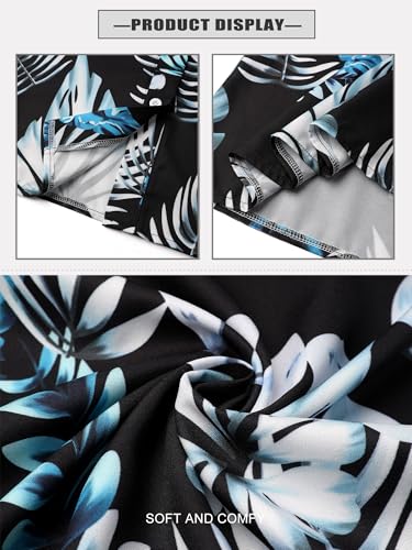 ZXZY Women Summer Hawaii Shirts Soft Cool Floral Tropic Print Short Sleeve Button Up Tops T-Shirt White