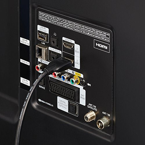 Amazon Basics High-Speed 4K Ultra HD HDMI 2.0 Cable / Cord, 15ft / 4.5m, 18 Gbps, 60 Hz, 2160p, 48 bit, male-to-male, Ethernet Ready, 3D, Black